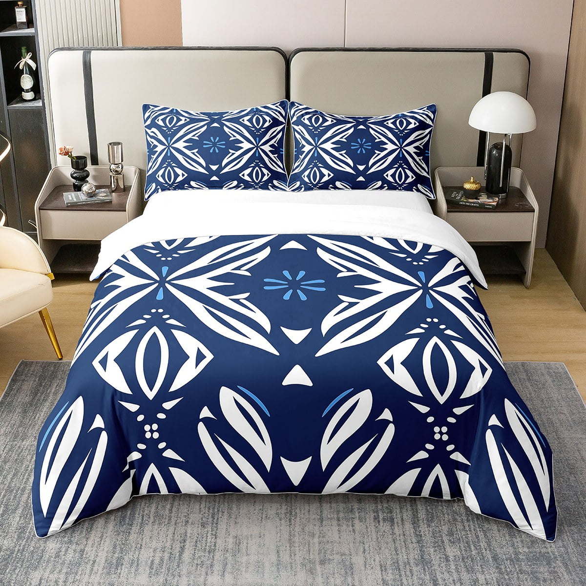 YST Modern Geometric 100 Cotton Duvet Cover for Teens Boys Girls