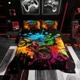 thumbnail image 1 of YST Motocross Bedding Sets for Boys Twin Size Motorcycle Racer Comforter Set Extreme Sport Tie Dye Down Comforter Dirt Bike Motor Vehicles Biker Duvet Insert 2Pcs for Kids Car Game Room Decor, 1 of 6