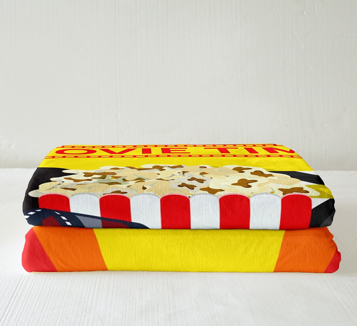 YST Movie Time Sherpa Blanket Cinema Poster Design Fleece Bed Blanket