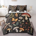 thumbnail image 1 of Erosebridal Mushroom Bed In A Bag Dragonfly Butterfly Bedding Set 7 Pcs Jungle Wildflower Bedding Comforter Sets Twin Size Natural Rustic Fungus Plant Comforter Set with Pillowcases,Soft Warm, 1 of 5