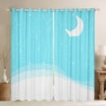 thumbnail image 1 of Erosebridal Mystic Stars Curtains Boho Moon Curtains & Drapes, White Blue Blackout Curtains Constellations Astrology Bedroom Curtains, Psychedelic Space Universe Window Treatments Girly,, 1 of 6