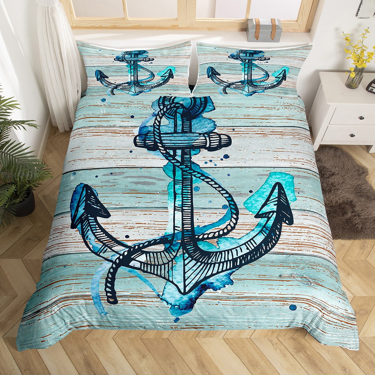 Nautical themed boy bedding cheap