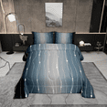 thumbnail image 1 of Navy Blue and Grey Comforter Full Men Abstract Aesthetic Bedding Set, Dot and Wave Line Down Comforter Gradient Ombre Bed Set Watercolor Geometric Quilted Duvet, 1 of 5