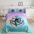 thumbnail image 1 of Erosebridal Octopus Comforter Set King, Boho Flower Bedding, Colorful Mandala Ocean Anchor Animal Bedding Comforter Sets, Summer Exotic Ombre Geometric Quilt, Blue Purple, 1 of 6