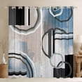 thumbnail image 1 of Erosebridal Ombre Geometric Blackout Curtains,Navy Blue Curtains for Living Room,Grunge Geometry Window Curtains & Drapes,Modern Circles Swirls Darkening Curtains Watercolor Bedroom Decor 42"X90", 1 of 5