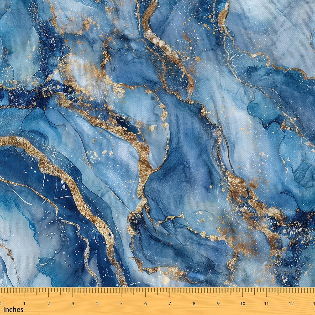 YST Ombre Marble Fabric by the Yard,Watercolor Bule Yellow Marble ...