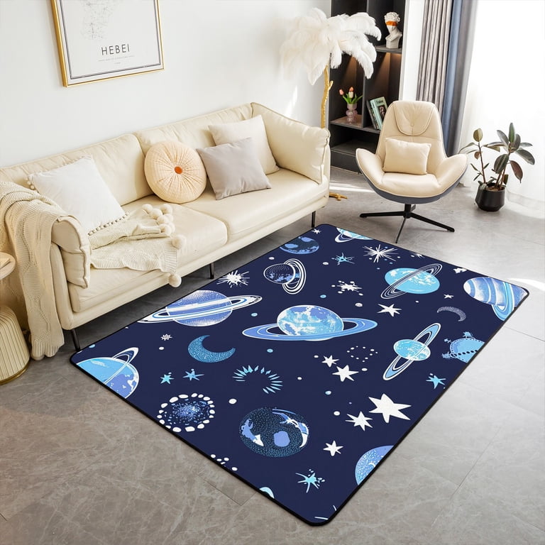 Moon Star Rug Moon And Stars Area Rugs Round Celestial Rug For Indoors Art Deco