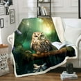 YST Owl Fleece Blanket Bird Animal Throw Blanket for Kids 3D Owl Decor