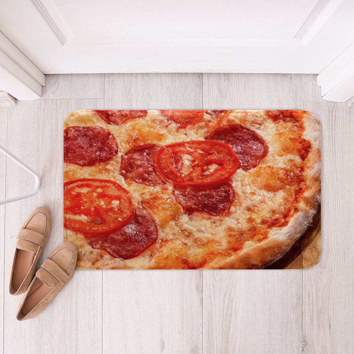 YST Pepperoni Pizza Bathroom Rugs for Kids Adults,Funny Realistic Food ...