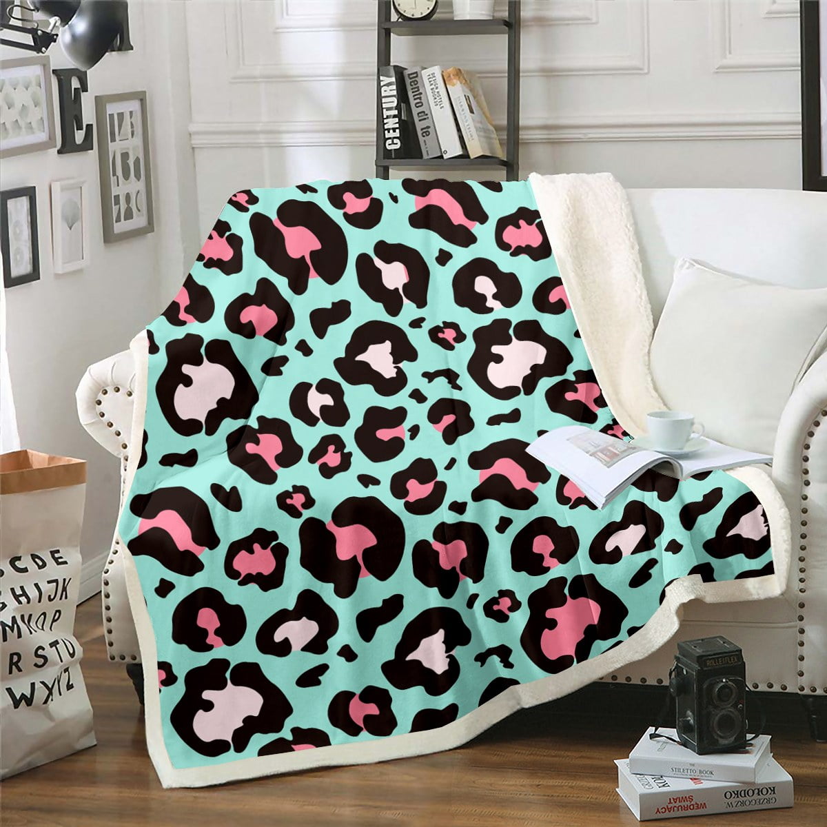 Teal and pink throw blanket hotsell
