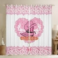 thumbnail image 1 of Pink Cow Curtains & Drapes Western Decor Curtains for Bedroom, White Cow Print 30%-50% Blackout Curtains Cowhide Cowgirl Boots and Hat Window Curtains 52Wx63L, 1 of 6