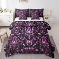 thumbnail image 1 of YST Pink Damask Bedding Set 7 Pieces Bed In A Bag Full Size Baroque Style Sheet Set For Girls Woman Adults Bohemian Exotic Comforter Boho Flat Sheet, 1 of 5