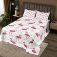 thumbnail image 1 of Erosebridal Pink Flamingo Bedspread Women Flamingo Decor Quilt Set Cute Animal Flamingo Coverlet Set Pink Polka Dots Print Bed Set for Teens Romantic Theme Bedding 2 Pcs Twin Size, 1 of 2