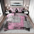 thumbnail image 1 of YST Pink And Grey Comforter Set Queen 7 Piece Bed In A Bag Pink Gray Black Watercolor Ombre Bedding Set With Sheets Grunge Abstract Bedding Comforter Sets Hippie Oil Painting Bed Set, 1 of 5