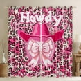 thumbnail image 1 of Erosebridal Pink Preppy Blackout Curtains Disco Cowgirl Room Decor, Pink Ribbon Aesthetic Curtains For Teen Howdy Disco Ball Funky Decor Curtains & Drapes 38''Wx45''L (30%-50% Black Out), 1 of 5