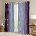 thumbnail image 1 of Erosebridal Purple and Grey Ombre Curtains Aesthetic Geometric Blackout Curtains, Dots and Wave Stripe Curtains & Drapes Watercolor Gradient Bedroom Curtains, Abstract Lines Window Treatments, 1 of 5