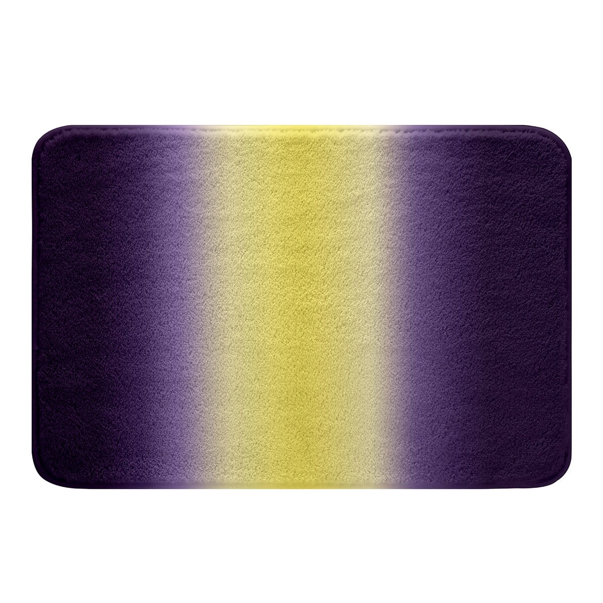 YST Purple and Yellow Bathroom Rugs for Girls Boys Kids,Rainbow Ombre