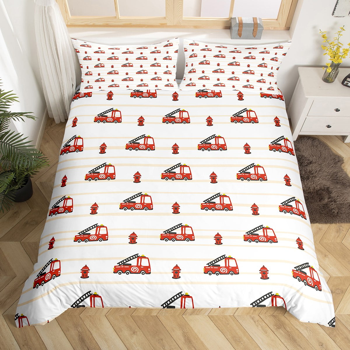 YST Race Car Bedding Set for Boys Kids Cool Sports Car Comforter Cover