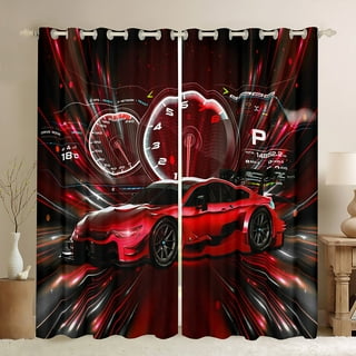 Erosebridal Sports Car Blackout Curtains for Boys Rose Red  Racing Car Window Curtains Teen Adult Girl Extreme Speed Race Curtains Car  Theme Bedroom Decor Curtains Car Racing Gifts,2 Panels 38 Wx45
