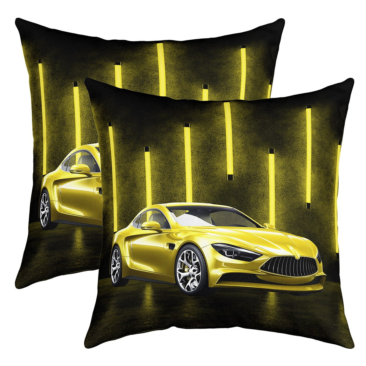 YST Racing Car Pillow Covers 24x24 Inch Pack of 2,Toddler Race Car