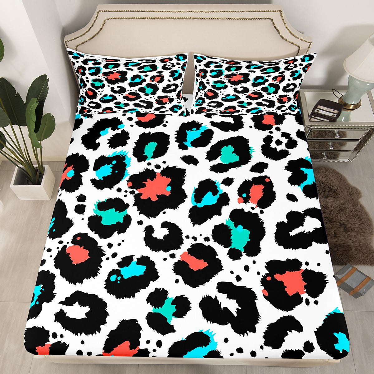 yst-rainbow-cheetah-print-full-fitted-sheet-red-teal-animal-print