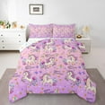 YST Rainbow Unicorn Bedding Comforter Sets Twin, Stars Diamond
