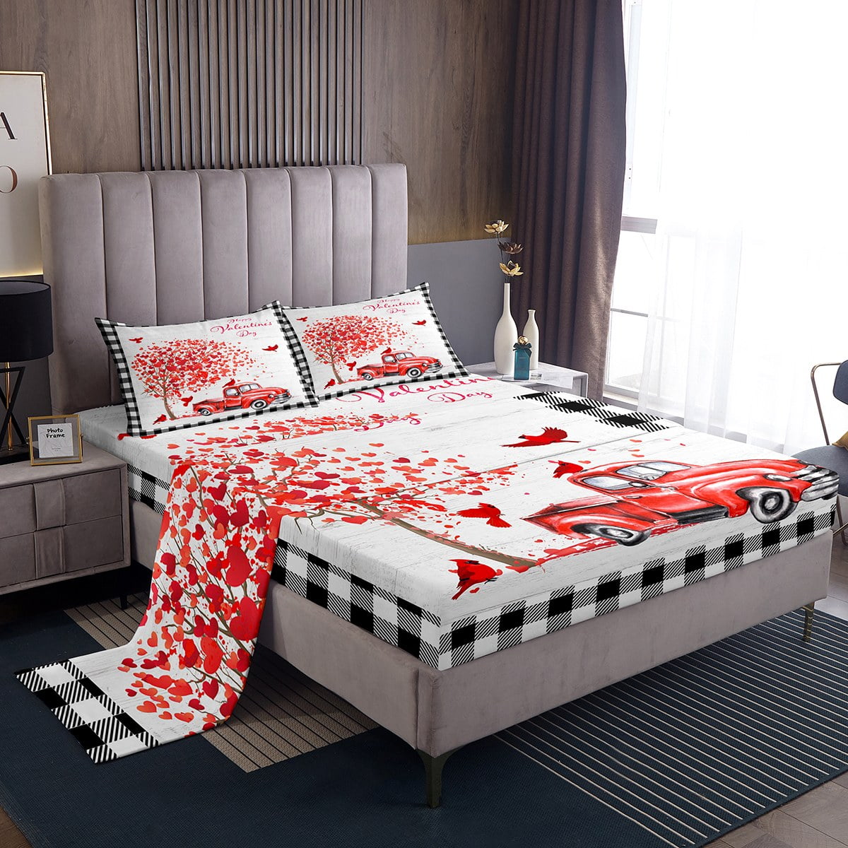 yst-red-truck-sheet-set-valentines-day-bedding-set-twin-romantic