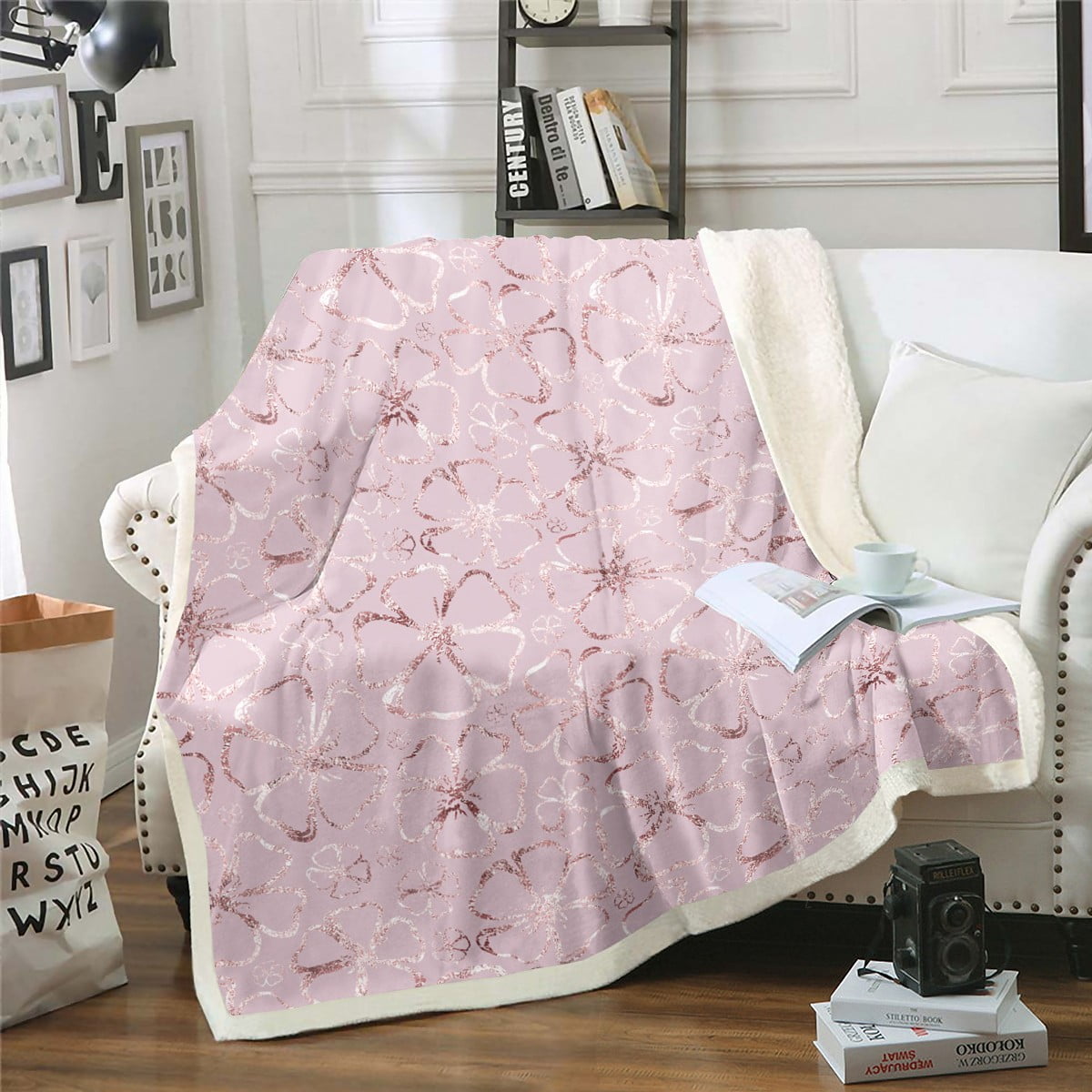 Pink glitter blanket hotsell