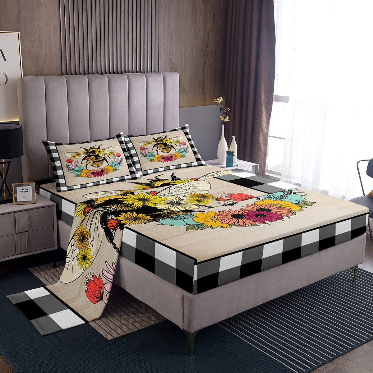 Rustic Farmhouse Bed Set Vintage Honey Bee Bed Sheets Set Chic Flower rustic-farmhouse-bed-set-vintage-honey-bee-bed-sheets-set-chic-flower