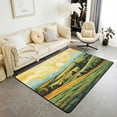YST Rustic Natural Scenery Carpet 5X7,Charming Scenery of Sunset On