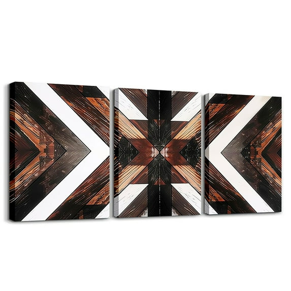 Rustic Western Wall Art Canvas 3 Piece Boho Aztec Wall Decor For Bedroom Bathroom,Bohemian Southwestern Poster Prints ,Modern Farmhouse Pictures Home Decor For Kitchen Living Room