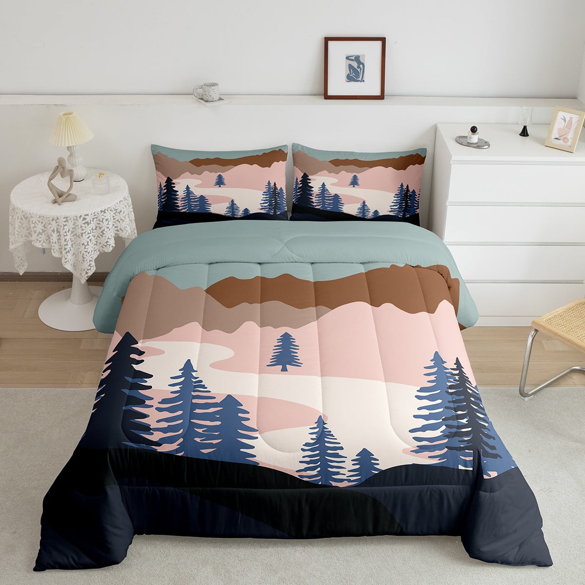 YST Rustic Woodland Comforter Set for Kids Teens Youth,Modern Bedding
