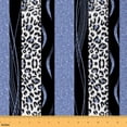 thumbnail image 1 of YST Safari Leopard Fabric by The Yard,Blue Cheetah Print Decorative Fabric,Cheetah Animal Skin Upholstery Fabric for Kids,Glitter Blue Black Plaid Stripe Print DIY Waterproof Fabric,2 Yards, 1 of 5