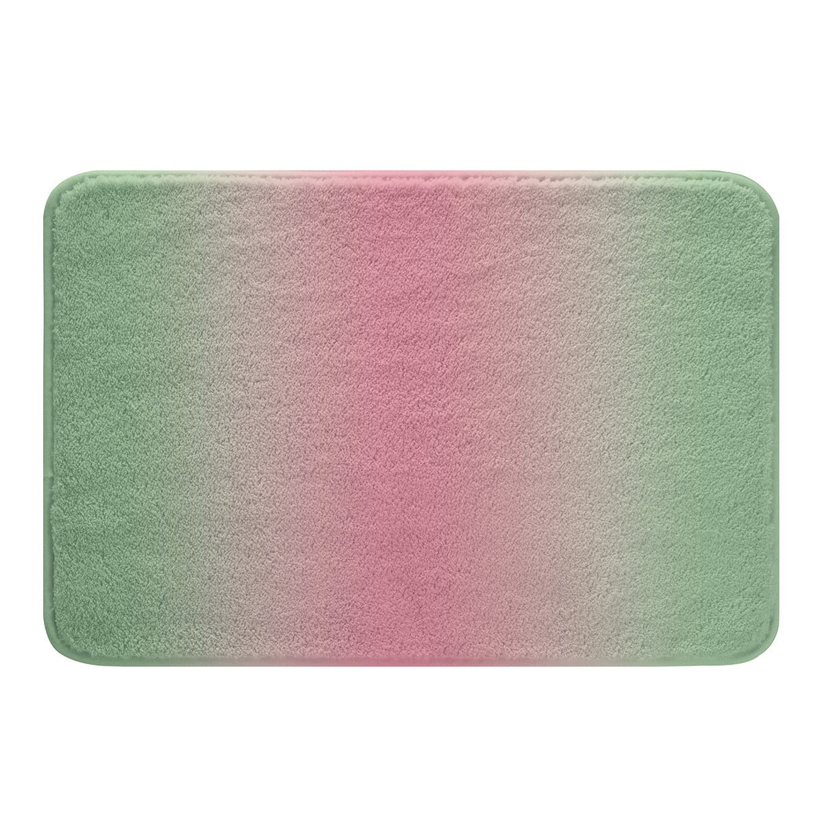 Sage Green and Pink Bathroom Rugs ,Rainbow Ombre Bath Rugs Aesthetic