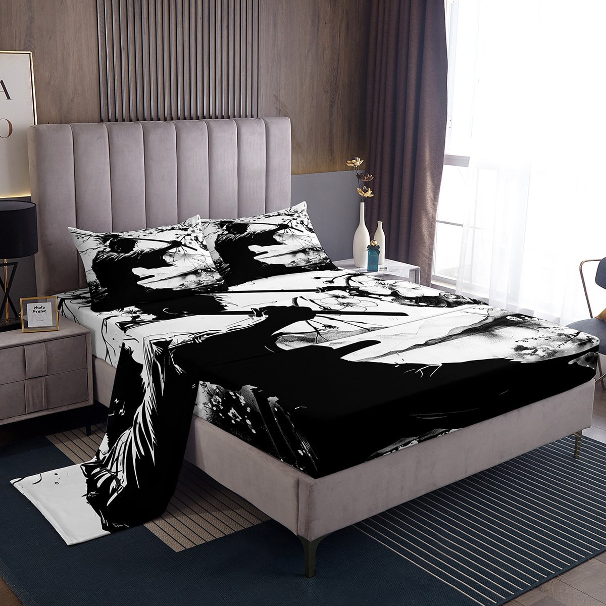 YST Samurai Sheet Set Full Size, Japanese Style Print Sheets, Japan