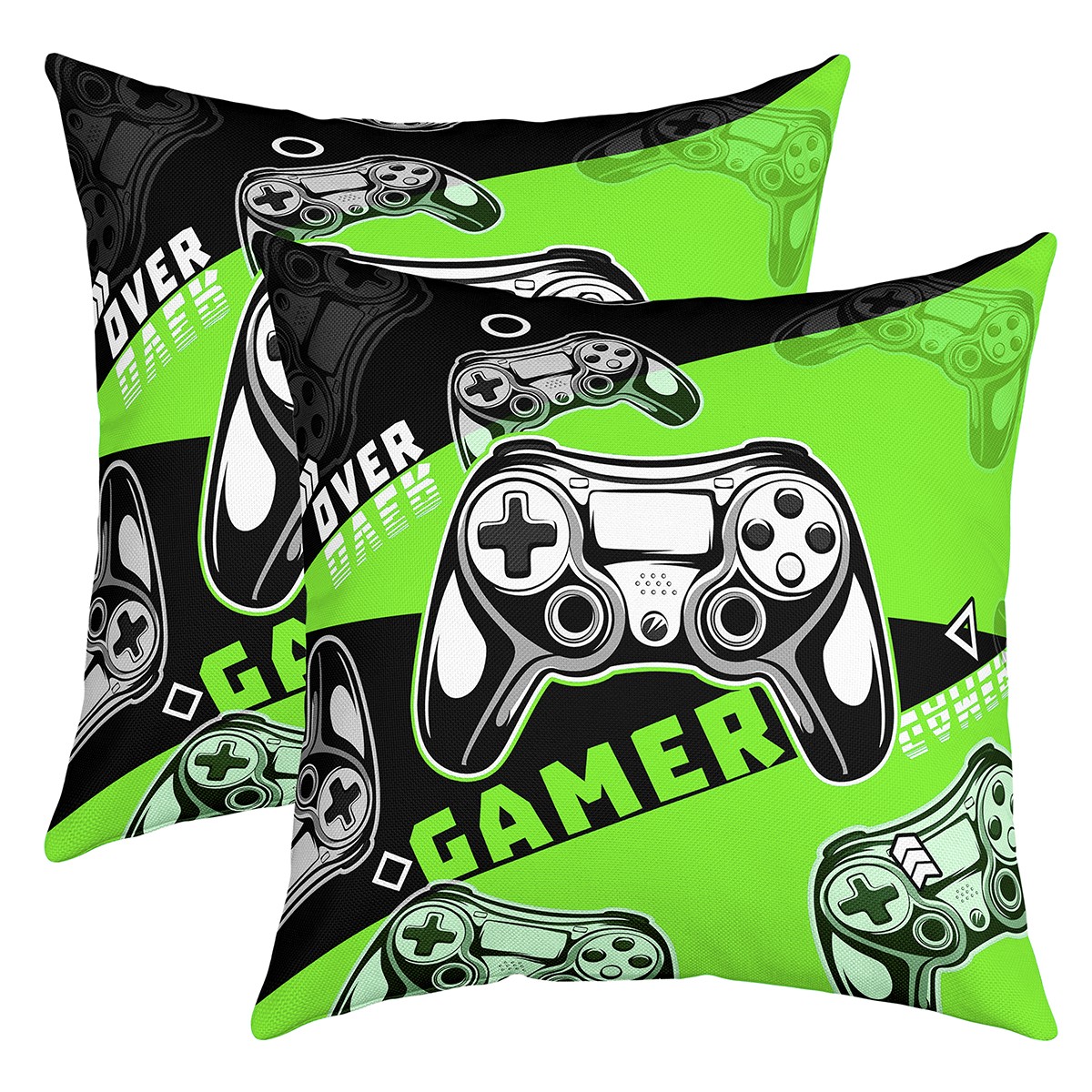 yst-set-of-2-gamer-pillow-covers-for-boys-girls-kids-teens-video-game