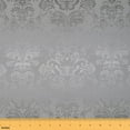 thumbnail image 1 of Erosebridal Silvery Grey Damask Upholstery Fabric by the Yard Gothic Bohemian Fabric Antique Victorian Baroque Decorative Fabric Exotic Butterfly Floral Pattern Fabric for Quilting Sewing,3 Yards, 1 of 5