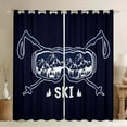YST Ski Curtains for Living Room Snow Mountain Theme Window Curtains