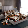 thumbnail image 1 of Erosebridal Southwestern Bedding Set King Retro Geometric Bed Sheets Boho Aztec Sheet Set Teen Adults Western Tribal Fitted Sheet Western Flat Sheet 2 Pillow Cases Red Brown, 1 of 5