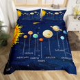 thumbnail image 1 of Erosebridal Space Duvet Cover King Solar System Bedding Set, Outer Space Comforter Cover for Teens Universe Themed Bedding 3 Pcs Blue Space Galaxy Starry Sky Bedspread Cover, 1 of 4