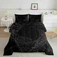 thumbnail image 1 of Spider Web Full Size Comforter Set Black and White Bedding Set Adults Teens Spider Comforter Luxury Halloween Theme Quilt Set Room Decor, 1 of 6