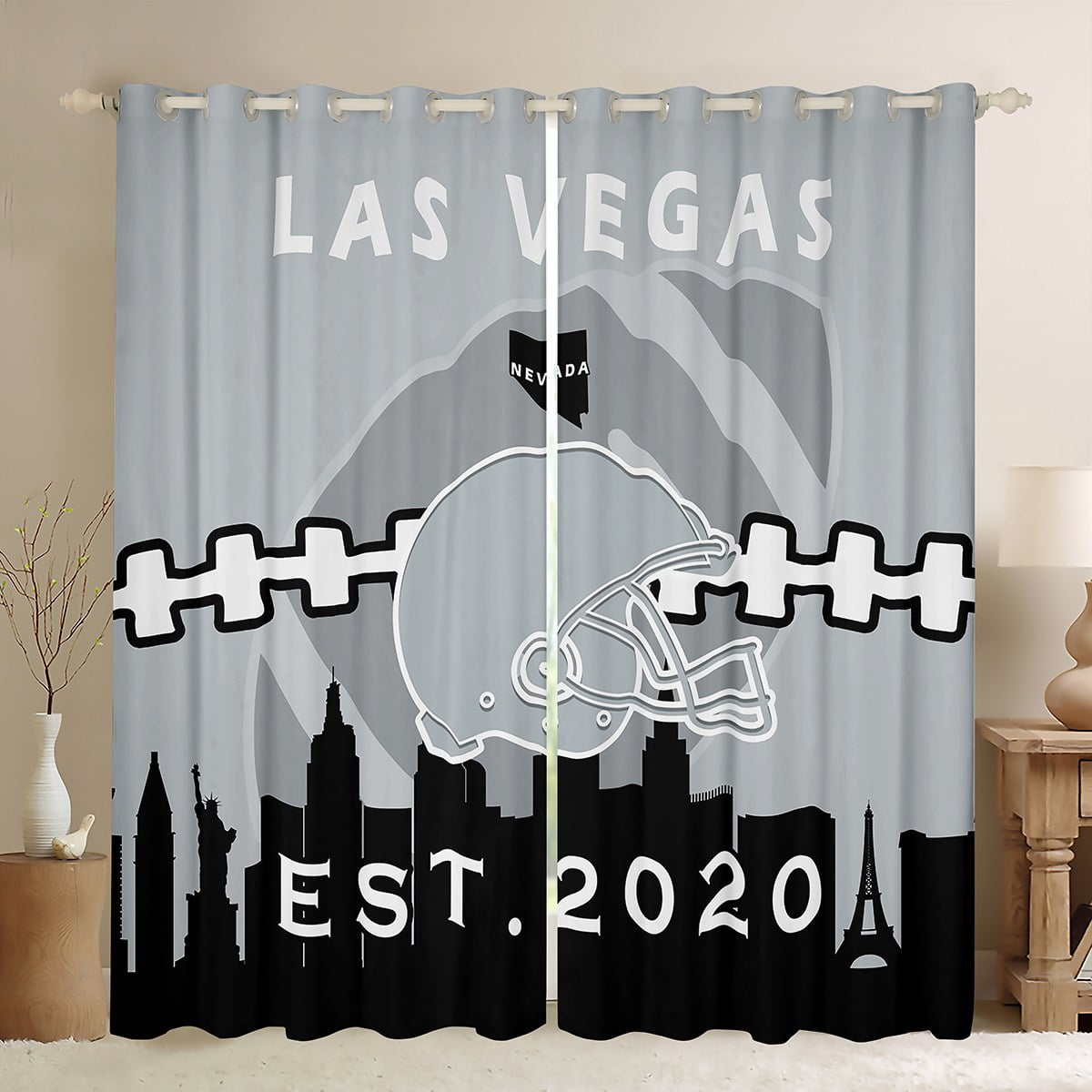YST Sports Curtains,American Football Blackout Curtains 38x54 inch,Boys