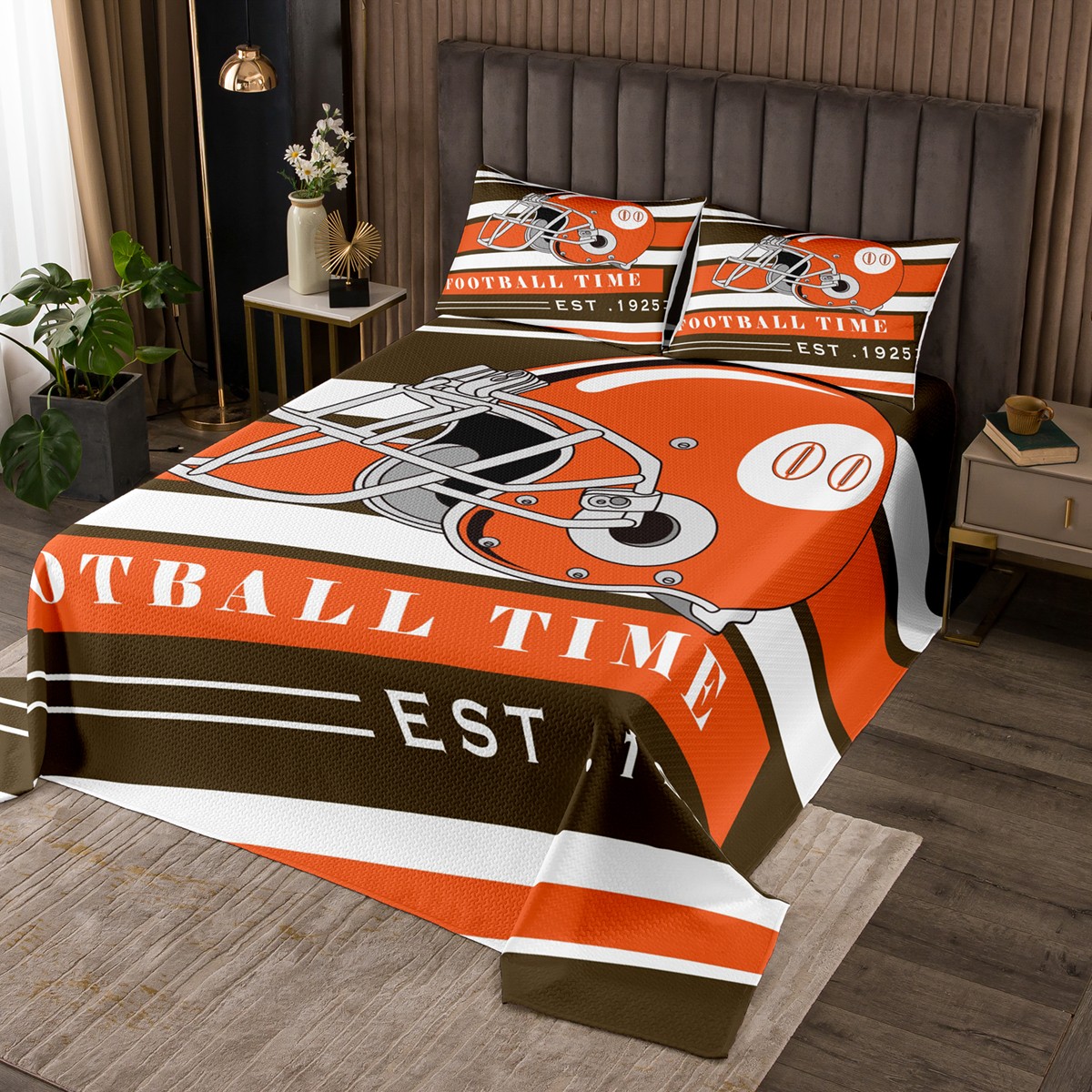 YST Sports Quilt Set for Boys Men Twin,American Football Bedding for