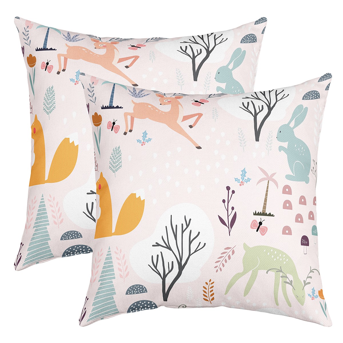 Photo inspiration: Yst Squirrel Deer Rabbit Pillow Covers 20X20 Inch Set Of Photo Inspiration