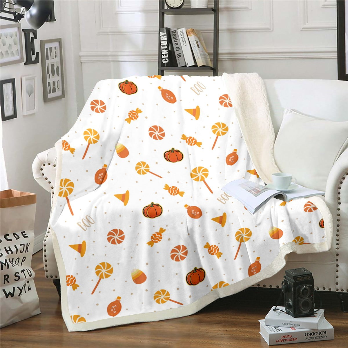 YST Sugar Candy Spring Blanket Twin Funny Food Dessert Blanket Kawaii Pumpkin Decor Throw Blanket Cute Room Decor Baby Girl Gifts Walmart
