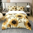 thumbnail image 1 of Erosebridal Sunflower Duvet Cover Yellow Flowers Comforter Cover King Size Teens Adult Sunflower Pattern Quilt Cover Bedroom Decor Nature theme Bedspread Cover with 2 Pillowcases, 1 of 6