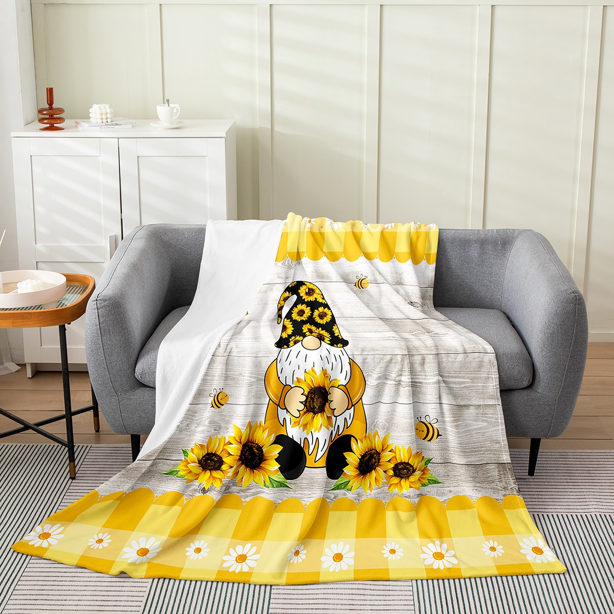 Bee Blanket Lightweight Flannel Throw Blanket - 30x40 Inches For Baby, Kids, Pets, Bed, Couch & All Seasons - View #4