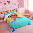 thumbnail image 1 of Sweet Black Comforter Sets Queen American African Cute Bedding Set Black Magical Bed Comforter Set Yellow Blue Purple Bedding Set y Bedroom Decor, 1 of 6