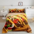 thumbnail image 1 of Taco Comforter Set Full for Adults ,Burrito Tortilla Bedding Set Funny Decor for Home,Realistic Food Bedding Comforter Sets Novelty Tacos Birthday Gifts Quilt Bed Set 3Pcs, 1 of 5