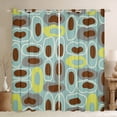 thumbnail image 1 of YST Teal Minimalist Curtains & Drapes Geometric Circles Blackout Curtains, Abstract Spiral Swirl Curtains Geometric Stripes Black Out Curtains, Modern Aesthetic Window Drapes Room Decor, 1 of 6